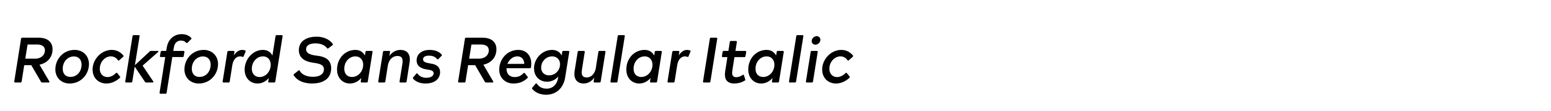 Rockford Sans Regular Italic